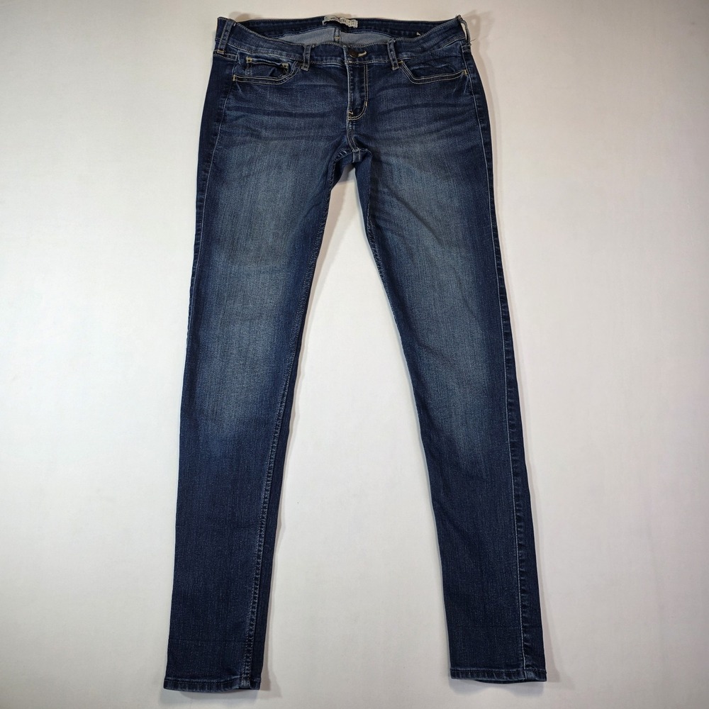 Hollister Skinny Jeans Womens Size 32x29 Blue Medium Wash‎ Stretch Denim